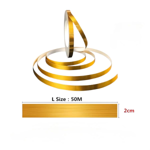 Free Gift 50M Roll Decorative Home Ground Tile Wall Decor Wallpaper Gap Sealing Sticker Waterproof Seam Sticker Floor Line Decal Foil Tape Gold Tape