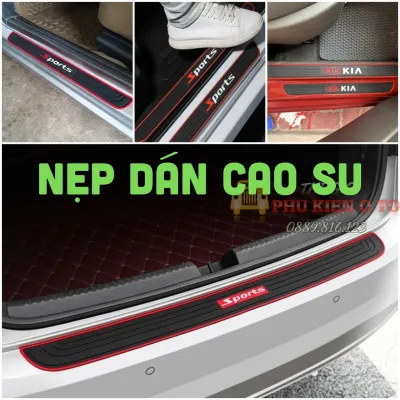 VINFAST - Bộ Miếng Dán Chống Trầy Xước Có Logo Hãng VINFAST Bảo Vệ Bậc Cửa Và Cốp Xe Hơi Xe Ô Tô Chất Liệu Sợi Cacbon Bền Đẹp