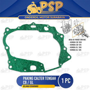 Paking Calter Tengah CB / GL - Gasket Packing Peking Crankcase Perpak Kalter Bak Blok Block Mesin