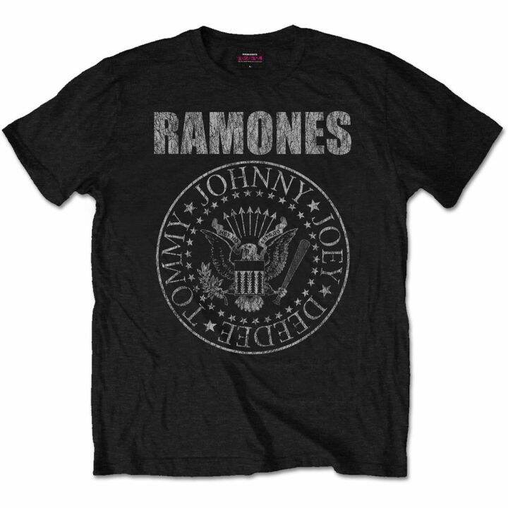 Ramones Presidential Seal Logo Official Rock Metal Music Black Mens T ...