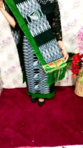 Rok+selendang katun etnik