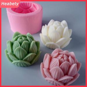 Heabety Khuôn silicon nến thơm khuôn silicon xà phòng hình hoa sen 3D Tự làm