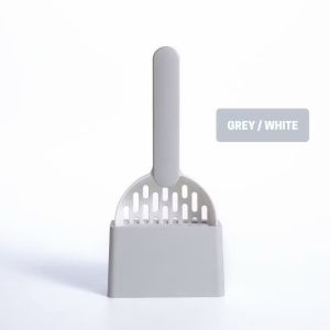 Cat Litter Scoop With Stand Scope Toilet Shovel long handle durable ABS plastic prevents litter spillagecleaner fresher environment lightweight odor-free attach on the wall maintain hygiene.
