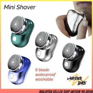 Mini Shaver Portable Electric Shaver Waterproof USB Rechargeable Electric Shaver