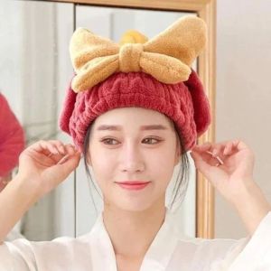 Khăn Trùm Đầu Hình Nơ Homie Khăn Quấn Đầu Dễ Thương Nhanh Khô