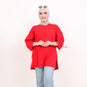 Kaos Basic Oversize Merah Putih Atasan Wanita Sablon Kaos Kemerdekaan By Deloza