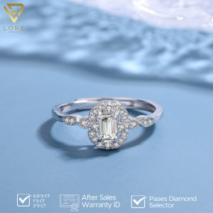 LORE JEWELLERY - Cincin Moissanite Lapis Emas 18K - Halley Moissanite Ring 0.5 1.0 2.0 Carat [GRA Certificated and After Sales Warranty]