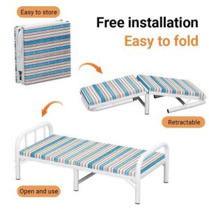 Foldable Single Bed Foldable Bed Frame Single Portable Bed Office Bedroom bed