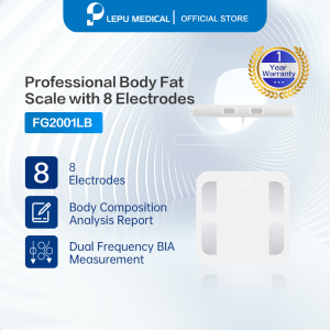 Lepu Smart Body Fat Scale timbangan berat badan 8 Electrode Large Display Smart Scale& 4 precision sensors wehight machine Digital Weight Scale & Body Analyzer 20 Body Composition Metrics BMI Body Composition Monitors with App Sync bmi weight scale di