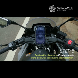 Moto Tie Connect Kit 3 - MotorBike Phone Holder Black Shockproof Safety Lock Silicone Material Anti-Slip Sturdy