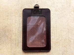 Name Tag Id Kulit Sapi Custome Grafir Logo KAI Bergaransi