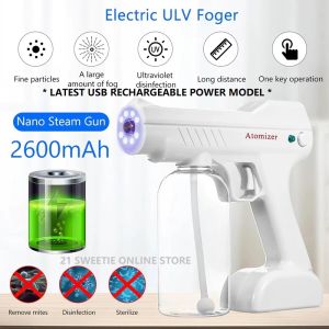 [READY STOCK] 800ML Wireless Sanitizer Air Gun Sprayer UV Sterilization Atomizer Nano Steam Blue Light Disinfectant Portable Fogging Machine 2M Spray Distance Disinfectant 2021 Spray Gun NEW USB Connection Air Purifier Device 无线充电雾化枪蓝光消毒喷雾枪