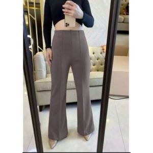 DZA - Celana Cutbray Scuba Premium Highwaist Perempuan