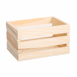 DIVATEN 1pc Wooden Dollhouse Wooden Crate Multi-Size Open-Top Dollhouse Mini Wood Box Simple DIY Miniature Craft Mini Vegetable Basket Dollhouse Kitchen Decor