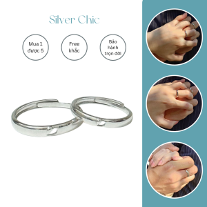 Nhẫn đôi bạc Perfect Love SILVER CHIC N10 bạc 925