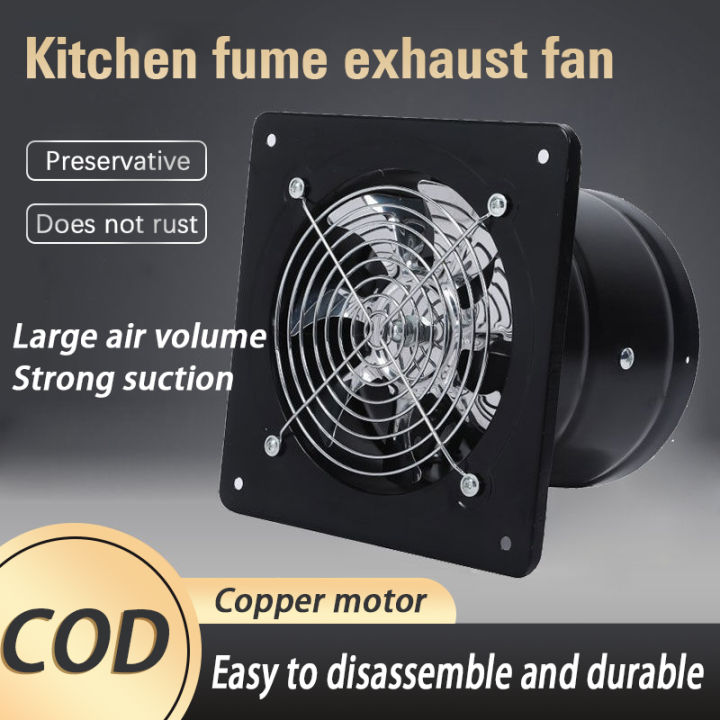 Powerful exhaust fan stainless steel 6/8/10/12 inch kitchen exhaust fan