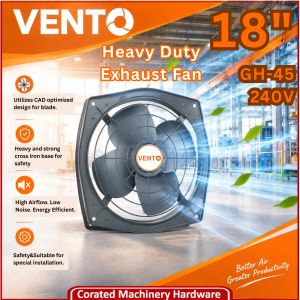[CORATED] VENTO Heavy Duty Exhaust Fan | Safety Guard Fan | Industrial Ventilation Fan | GH GTH Series