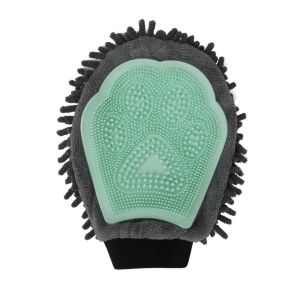 TEWUB Double Sided Dog Cat Bath Massage Gloves Pet Comb Grooming Massage Pet Bath Brush Pet Supplies Removes Hairs Fur Cat Deshedding Comb for Dog Cat