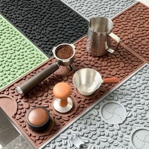 GUHEHARD Silicone Coffee Bean Mat Waterproof Thermal Insulation Anti-Slip Pad Counter Protection Coffee Accessories Bar Counter Mat Coffee Bar