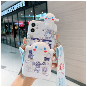 for Honor X9C X7C X5B X9 X9A X6 X8 X8A X7 X7a 200 50 90 Lite 70 Magic 6 5 4 Pro X5 Plus X50 Cartoon Mirror Long Strap Phone Case