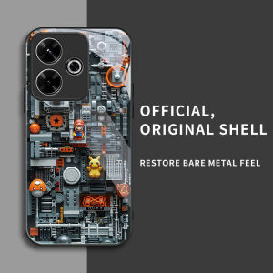 สำหรับ Xiaomi Poco M6 4G เคสศัพท์ป้องกันการตก บล็อกอาคาร บุคลิกภาพทันสมัย