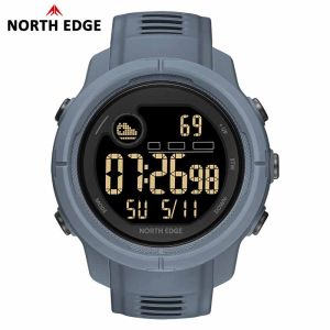 NORTH EDGE Training LCD Digital Display Mens Watch Outdoor Steps Calories Fitness Sports Watch Heart Rate Blood Oxygen 50M Waterproof Digital Watch MARS 5 Watch For Men