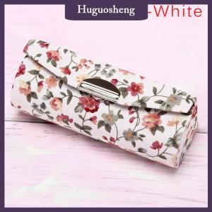 [huguosheng] Lipstick Case Retro Embroidered Holder Flower Design With Mirror Packaging Box