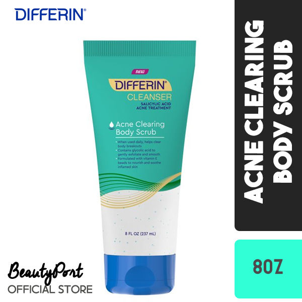 Differin Acne Clearing Body Scrub with Salicylic Acid, for Back
