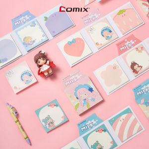 Comix X Mini World กระดาษโน้ต โพสต์อิท กันน้ํา ใช้ซ้ําได้ สํานักงาน สติกเกอร์ ดัชนี สีสุ่ม 1 ชิ้น MWCD1001