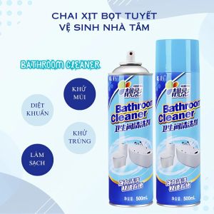 Chai Xịt Bọt Tuyết Vệ Sinh Nhà Tắm 500ML - Xịt Tẩy Toilet Tẩy Cặn Bồn Cầu Khử Mùi Nhà Vệ Sinh