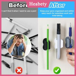 Heabety  Chất lượng cao Silicone tự dính bút sáng tạo giá chống rơi chống mất lưu trữ Clip Bút đánh dấu bàn tổ chức phụ kiện