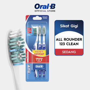 Oral-B Sikat Gigi All Rounder 123 Medium isi 3 pcs