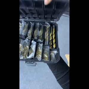 99PCS Titanium Coated Drill Bit Set 135 Degree Tip HSS Drill Bits Kit With Case For Steel Aluminum Copper Soft Alloy Steel Wood Plastic