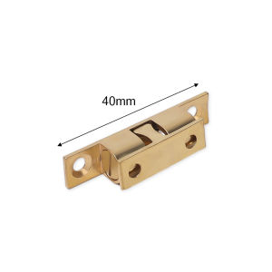 40/50/60mm Copper Double Spring Steel Ball Door Catch Latch For Furniture Cupboard Cabinet Door Adjustable Closet Tension Latch Touch Beads Lock