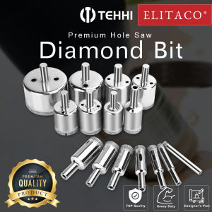 ELITACO Diamond Drill Bits Hole Saw Bit Hollow Core Drill Bit Set for Diamond Glass Ceramics Marble Porcelain