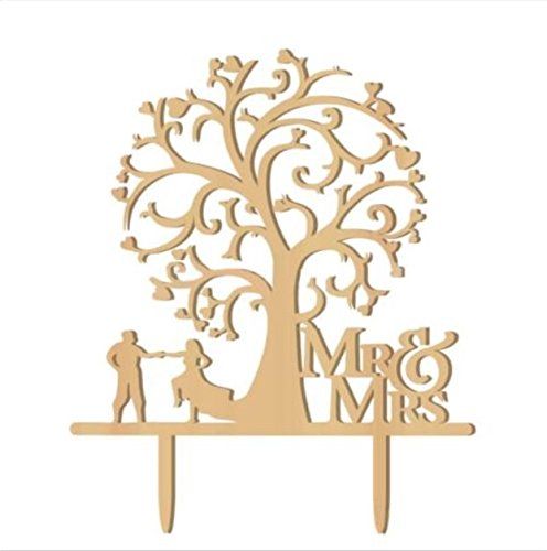 Mr and Mrs Cake Topper Wood Wedding Cake Topper Funny Bride and Groom ...