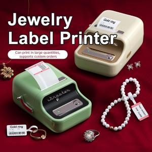 Niimbot B21 Bluetooth Thermal Label Printer Inkless Portable Sticker Maker for Jewelry Clothing Tags Supermarket Retail Home Barcodes Price Name Printing with FCC CE RoHS Certifications