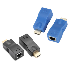 RJ45 to HDTV-compatible Networking Extender for 1080p HDTV Up to 30m Over Cat5e/6 Cable for Home Theater and Conference