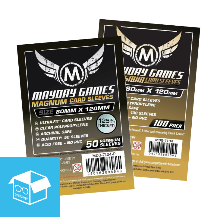 80x120mm card sleeves Mayday Magnum 100 Card Sleeves 80mm x 120mm