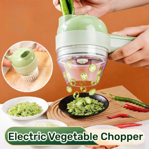 Electric Vegetable Chopper Multifunctional Household Handheld Garlic Cutter Speedy Vegetable Slicer