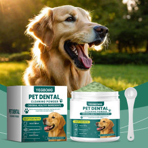 YEGBONG ผงการทำความสะอาดทันตกรรมสัตว์เลี้ยงสูตรที่สมดุลสุขอนามัยช่องปากโซเดียมไบคาร์บอเนตสัตว์เลี้ยงผงทำความสะอาดฟันยาสีฟันสำหรับสัตว์เลี้ยง