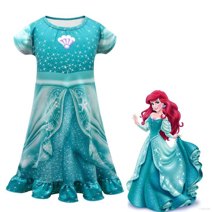 XP The Little Mermaid Princess Ariel Cosplay Costume Dress Children ...