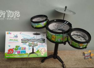 Mainan drum set anak isi 3 - Jazz drum set mini - Mainan drum plastik - Jazz Drum Isi 3 Pcs
