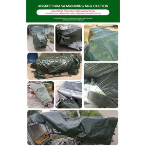 9FTx12FT Trapal Lona Tolda Tarpaulin Waterproof sunscreen waterproof on both sides (with holes)thickened Truck Covers Outdoor Canopies Multipurpose tarp