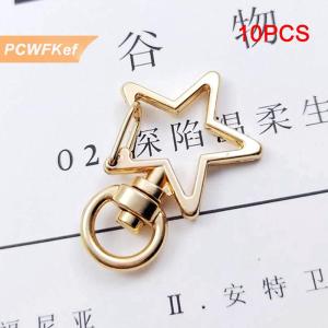 【PCWFKef】 10 chiếc móc chìa khóa rỗng hình ngôi sao mới Móc Chìa Khóa Móc Khóa Phụ Kiện tự làm kẹp tôm hùm
