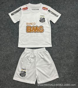 Áo Bóng Đá Brazil 11-12 Santos Áo Bóng Đá Huấn Luyện Trẻ Em Phiên Bản Kỷ Niệm Santos Số 11 Neymar Cổ Điển