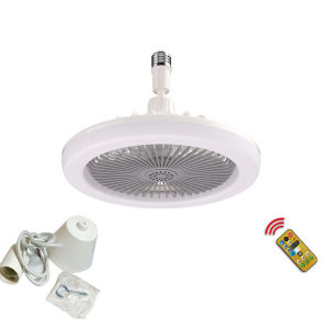 Angelila 30W Ceiling Fan Light Modern E27 LED Bulb 2 in 1 Multi Function Lighting Fans Lamp for Bedroom Living Kitchen Toilets