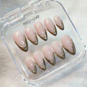 Arias Handmade Press-on Nails | * CHROME WAVE * (Almond Shape)