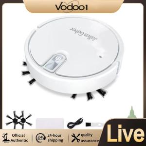 Smart Robot Vacuum Cleaner with Suction Household Cleaner with Rubber Brush for Pet Hair Carpets and More