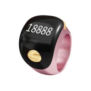 Nhỏ tasbih zikr Nhẫn 3 kích thước hoán đổi cho nhau cầu nguyện truy cập nhẫn không thấm nước kỹ thuật số Máy đếm cầm tay cho người Hồi giáo